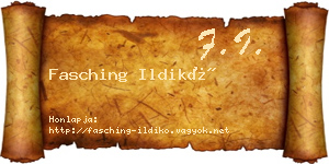 Fasching Ildikó névjegykártya