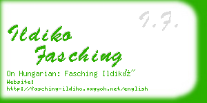 ildiko fasching business card